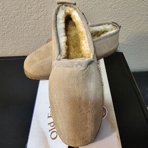 Cozy Men's Slippers in Tan Suede